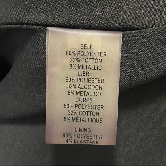 Vince Camuto Metallic Black & Gold Fit & Flare Cocktail Dress Sleeveless Size 6 - Picture 9 of 10